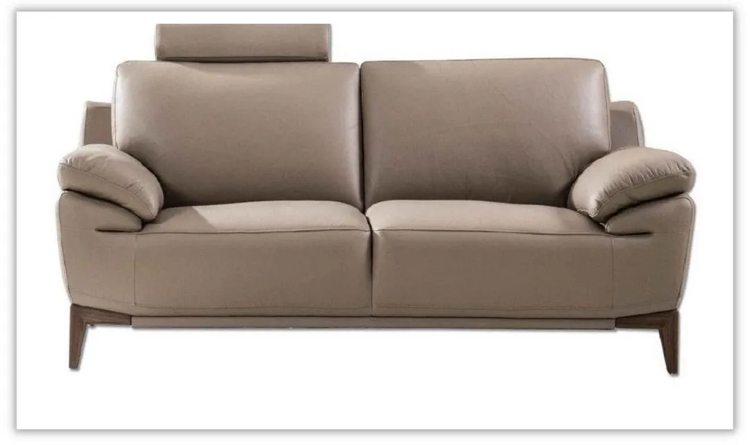 Galina Leather Upholstered Loveseat with Adjustable Headrests