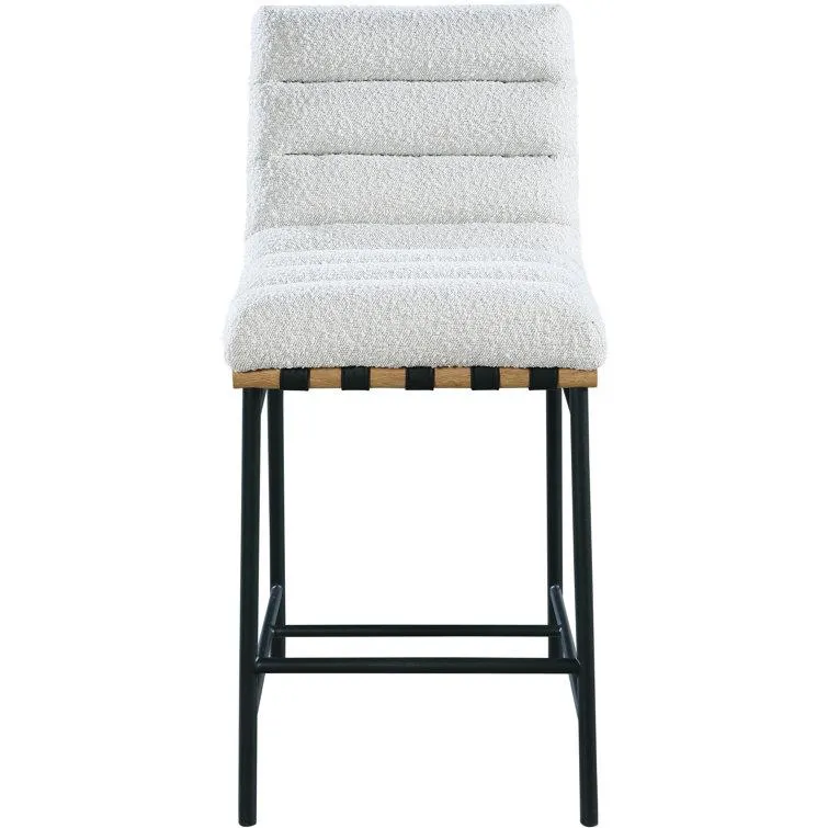 Arcola Upholstered 26.4'' Counter Stool with Metal Frame