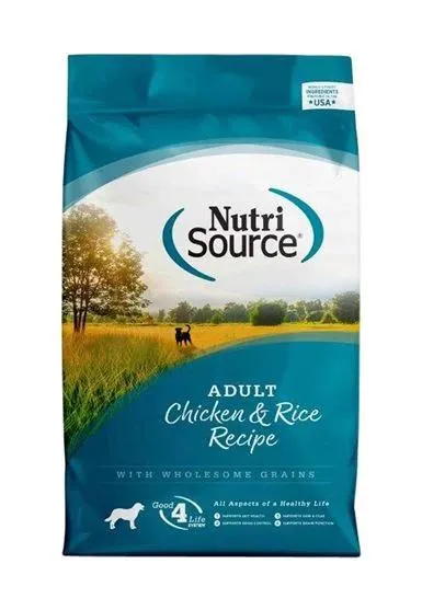 NutriSource Adult Chicken and Rice Dry Dog Food, 30 Pounds