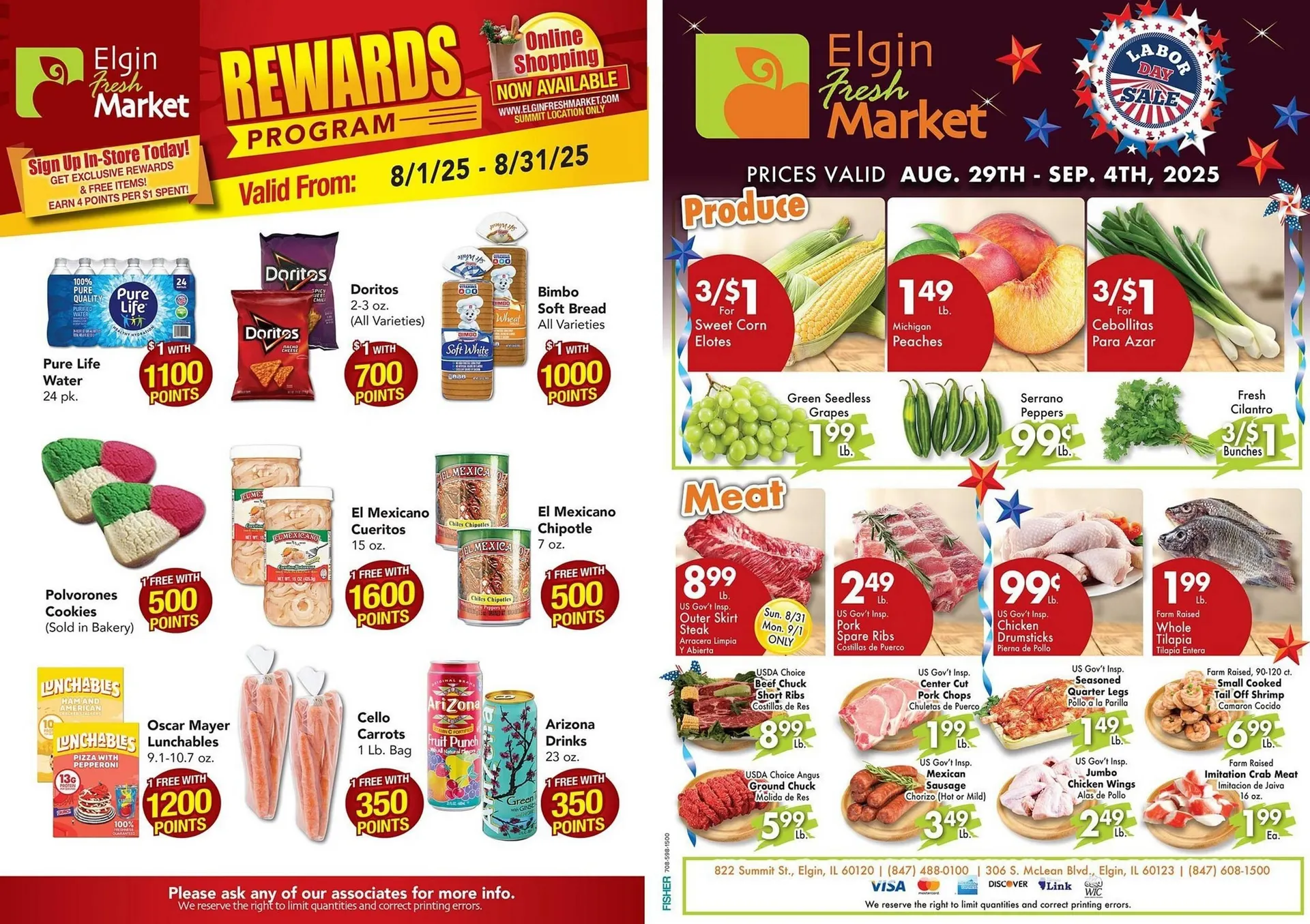 Weekly ad Elgin Fresh Market Weekly Ad from August 29 to September 4 2025 - Page 1