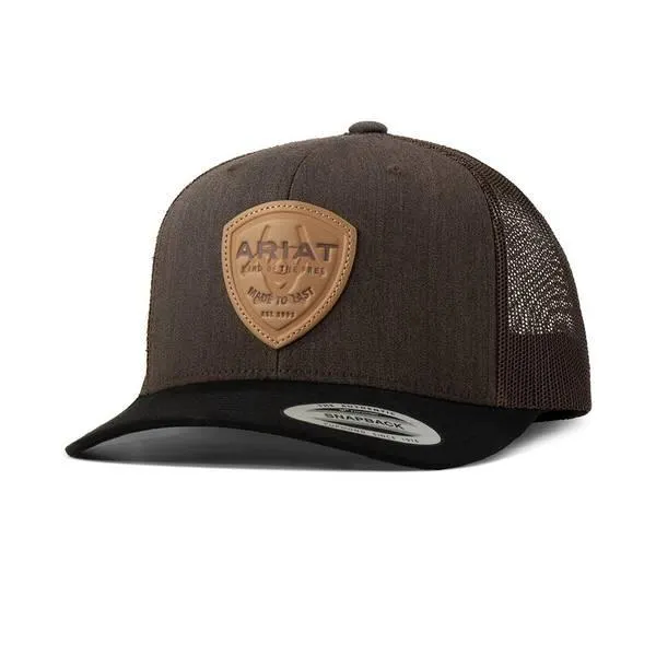 Men's Yupong Snap Back Cap Brown with Embossed Patch
