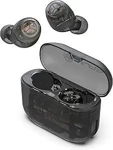 JLab Go Air Pop True Wireless Earbuds, in Ear Headphones, Bluetooth Earphones, Ear Buds with 32H Playtime, Bluetooth Earbuds with Microphone, USB Charging Case, Dual Connect, EQ3 Sound, Clear