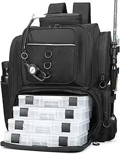 Fishing Backpack,Tackle Bag,with Tackle Boxes. Large Fishing Bag, Strong Materials