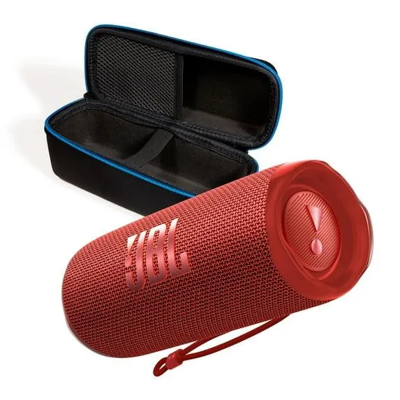 JBL Portable Bluetooth Speaker, Red, JBLFLIP6REDAM-FLIP45CASE