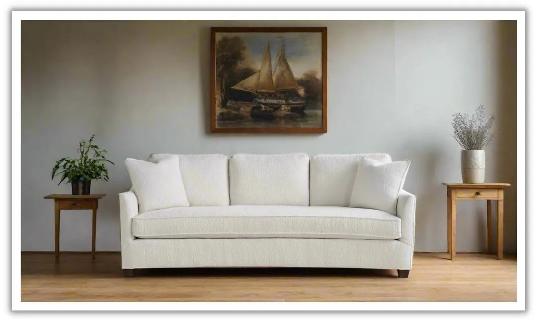 Universal Furniture Walden 3-Seater Fabric Sofa in White