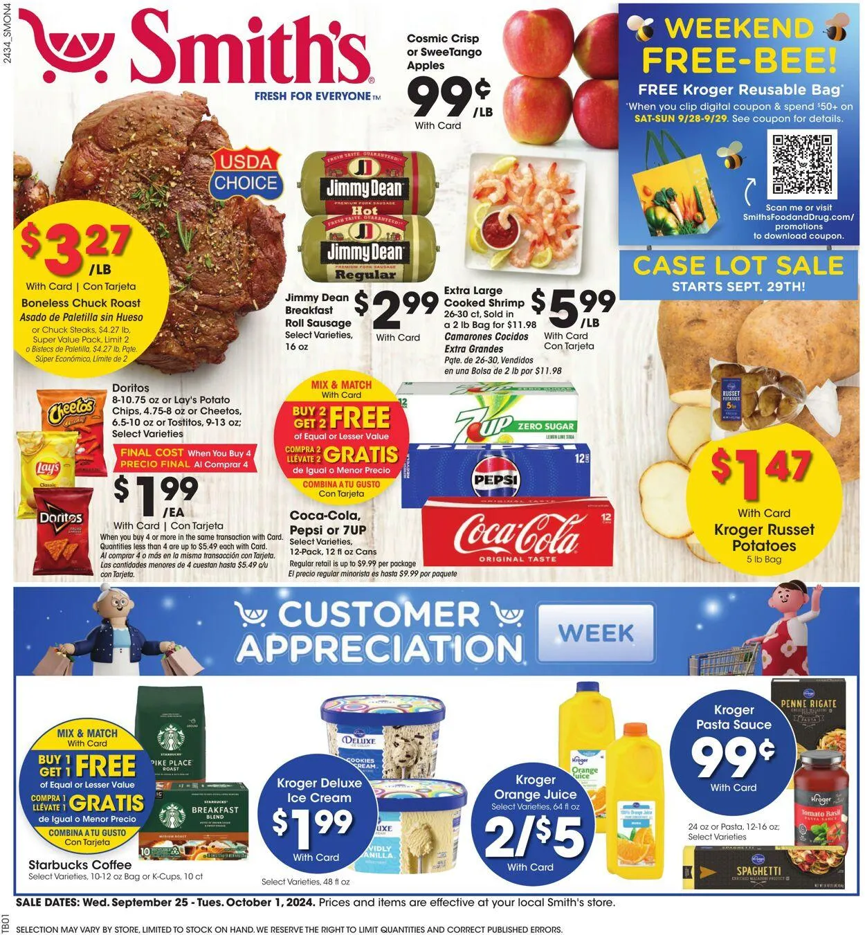 Weekly ad Smith's Current weekly ad from September 25 to October 1 2024 - Page 1