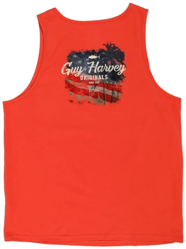 Guy Harvey Mens Patriotic Print Tank Top