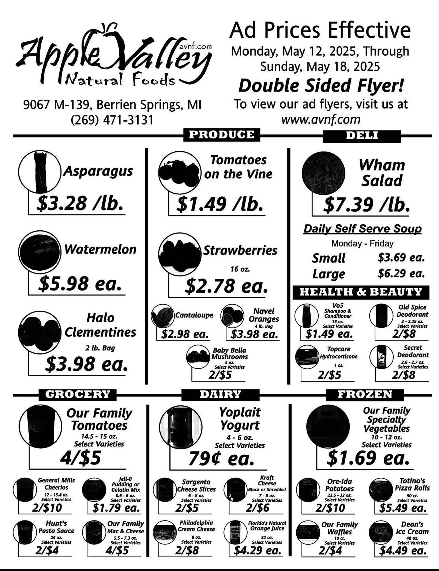 Weekly ad Apple Valley Natural Foods Weekly Ad from May 12 to May 18 2025 - Page 1