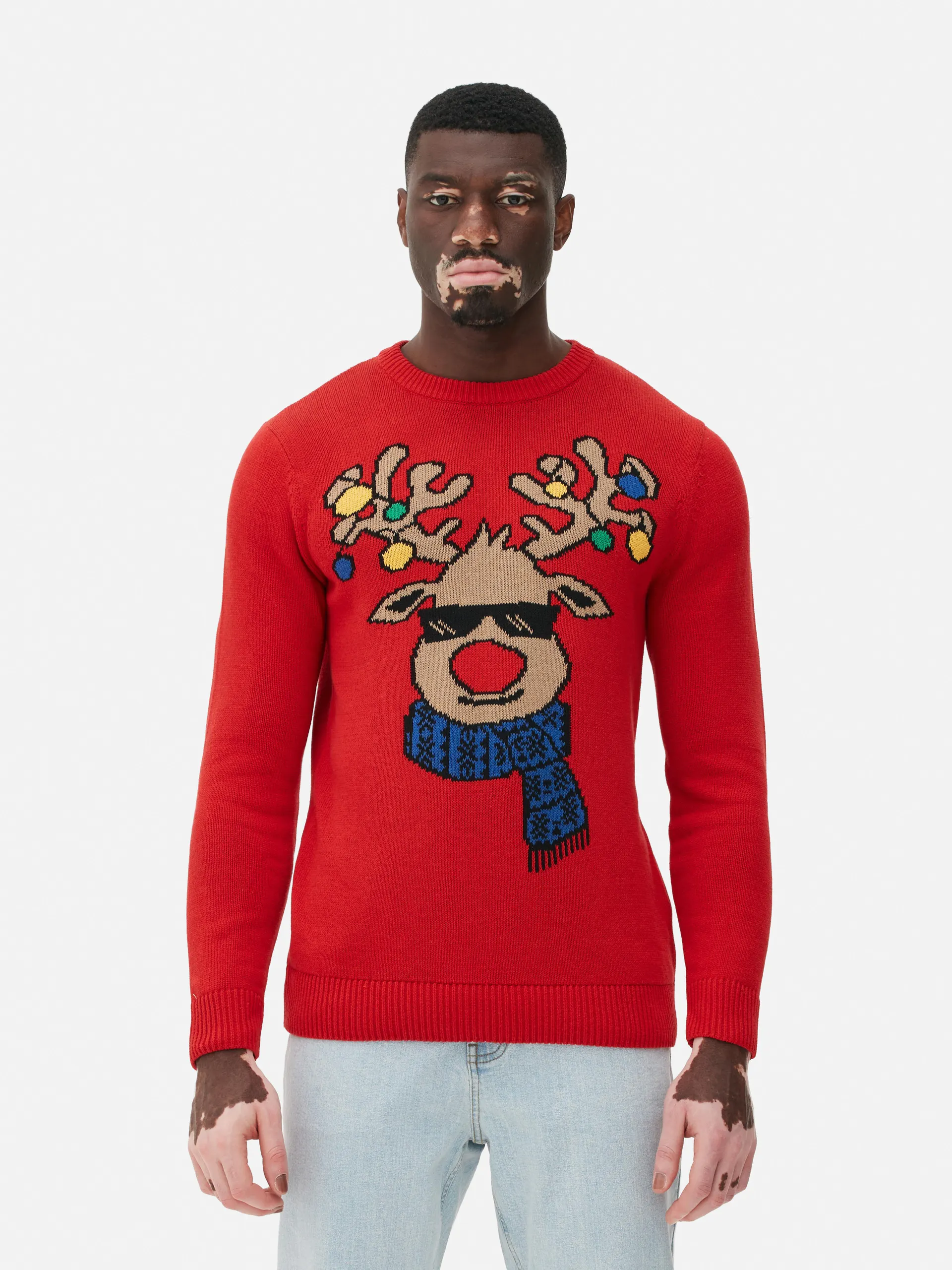 Weihnachtspullover mit Rentier