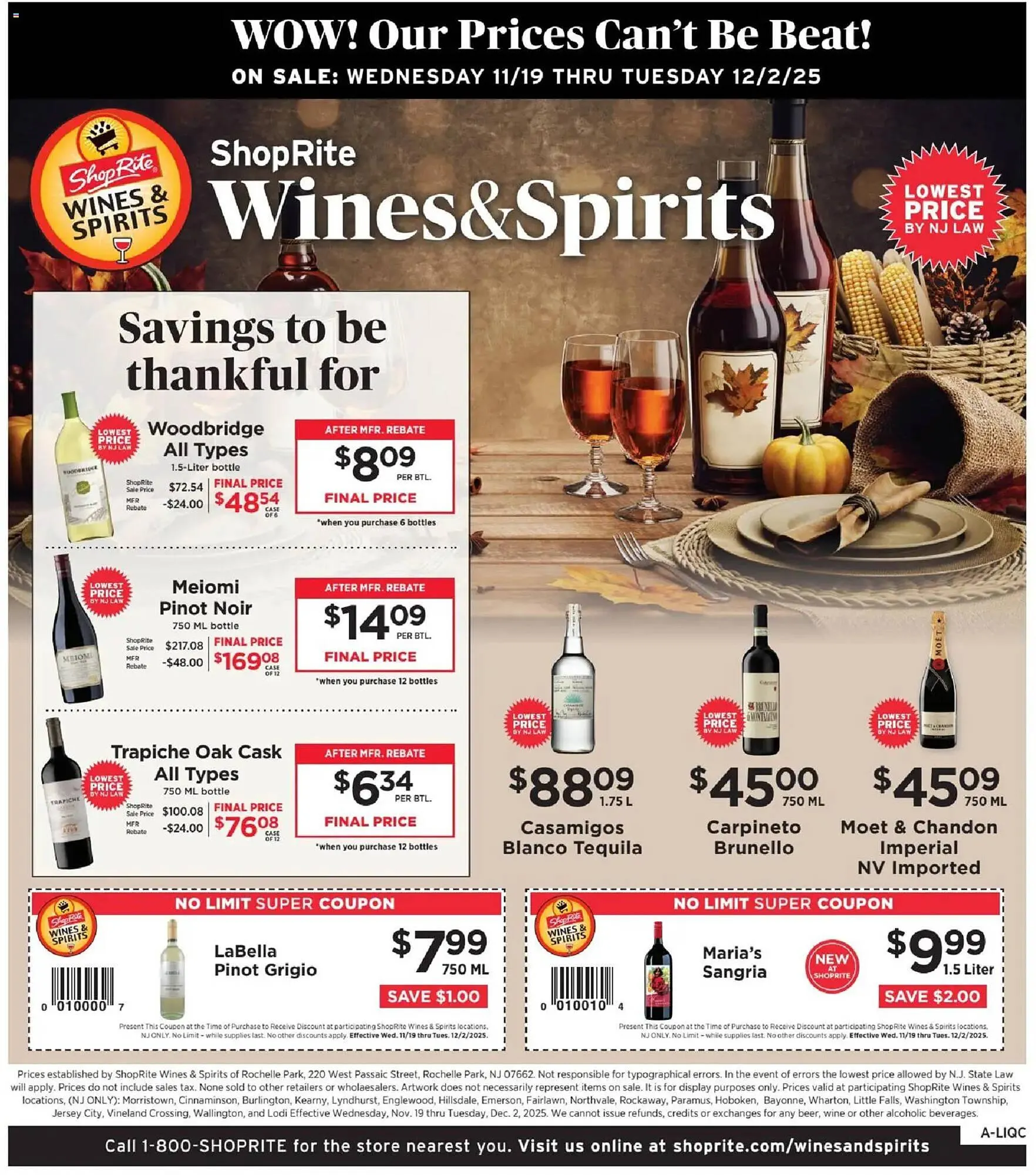 Weekly ad ShopRite flyer from November 19 to December 2 2025 - Page 1