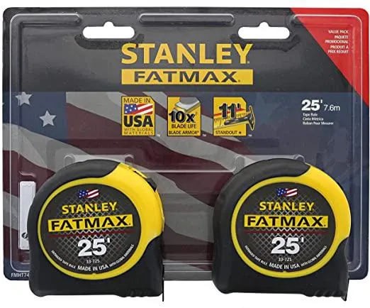 STANLEY Consumer Tools FMHT74038 25' Fatmax Tape Measure (2 Pack)