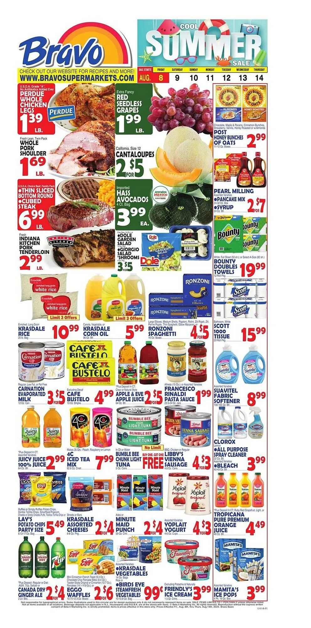 Weekly ad Bravo Supermarkets Weekly Ad from August 10 to August 14 2025 - Page 1