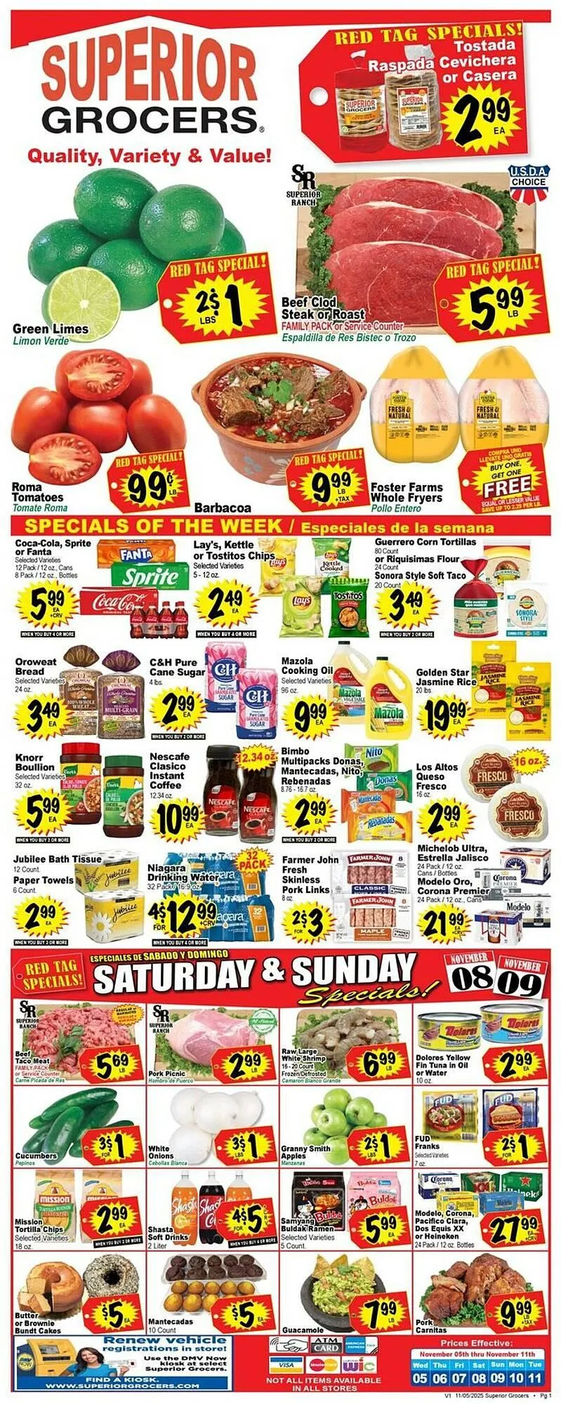 Weekly ad Superior Grocers weekly ad from November 5 to November 11 2025 - Page 1