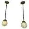 Art Deco Hanging Lamps, 1920s, Set of 2