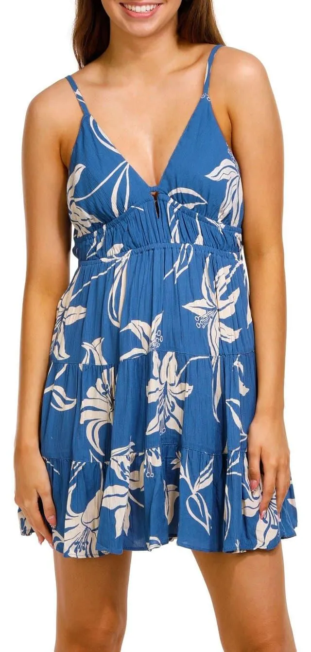 Angie Juniors Hibiscus Print Mini Dress