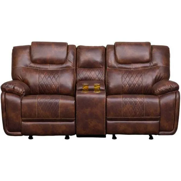 Weston Glider Reclining Console Loveseat