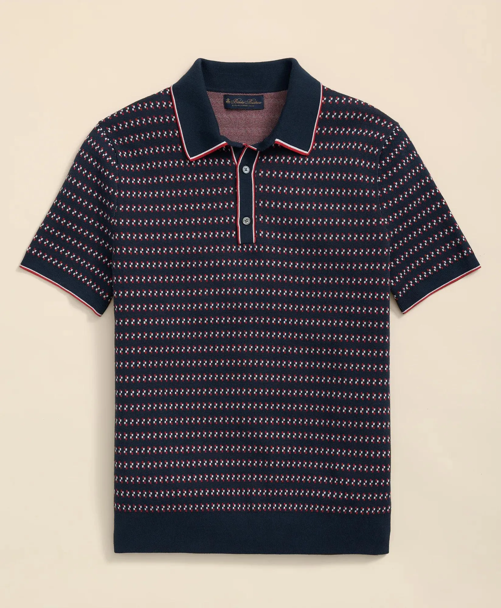 Foulard Tipped Polo Sweater in Supima