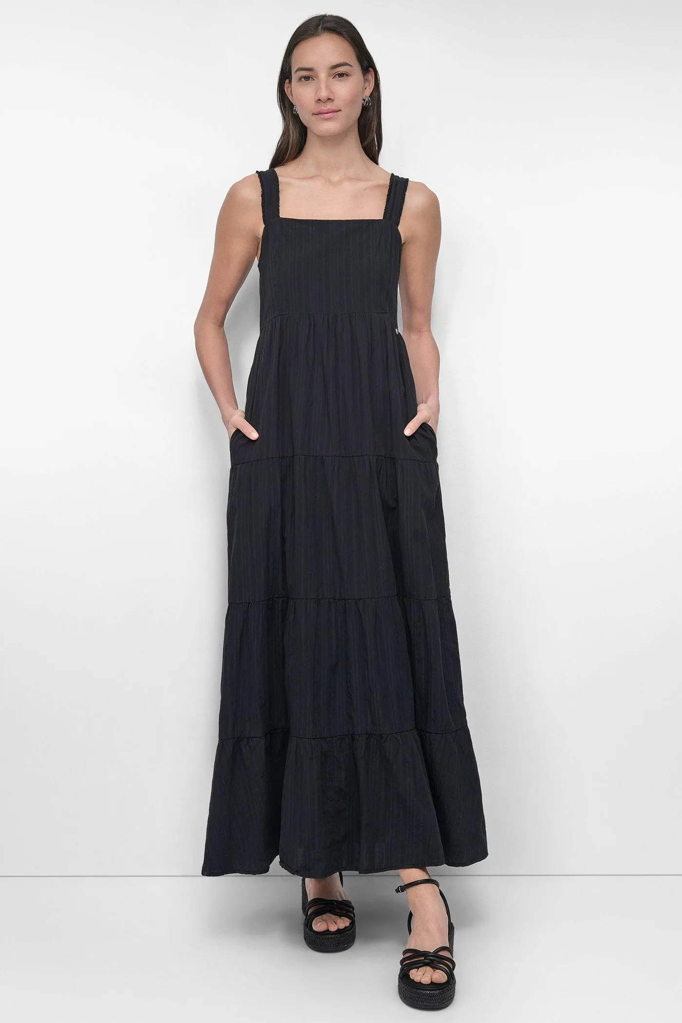 TIERED MAXI SWING DRESS