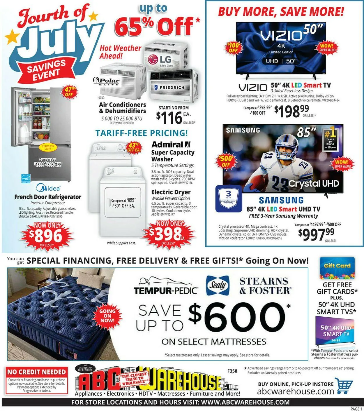 ABC Warehouse Current weekly ad - 1