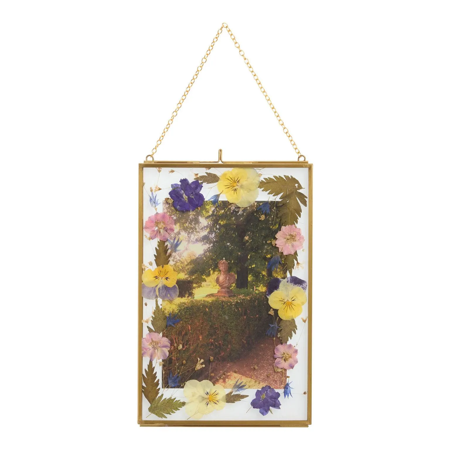 Brass Pressed Floral Bloom Wall Frame