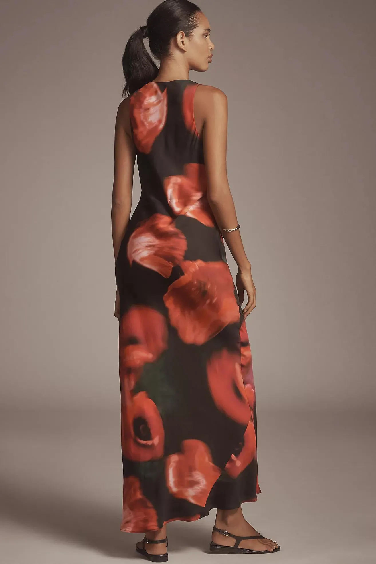 The Gracie Cowl-Neck Satin Slip Maxi Dress