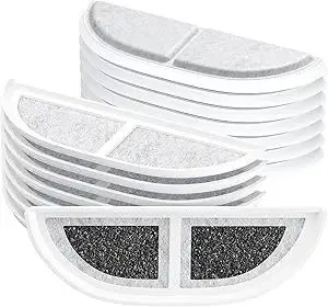 15-Pack Cat Water Fountain Filters Compatible With eufy Stainless Steel Pet Fountain 3L/105oz, Pet Water Fountain Filter with Triple Filtration System for Cats and Dogs
