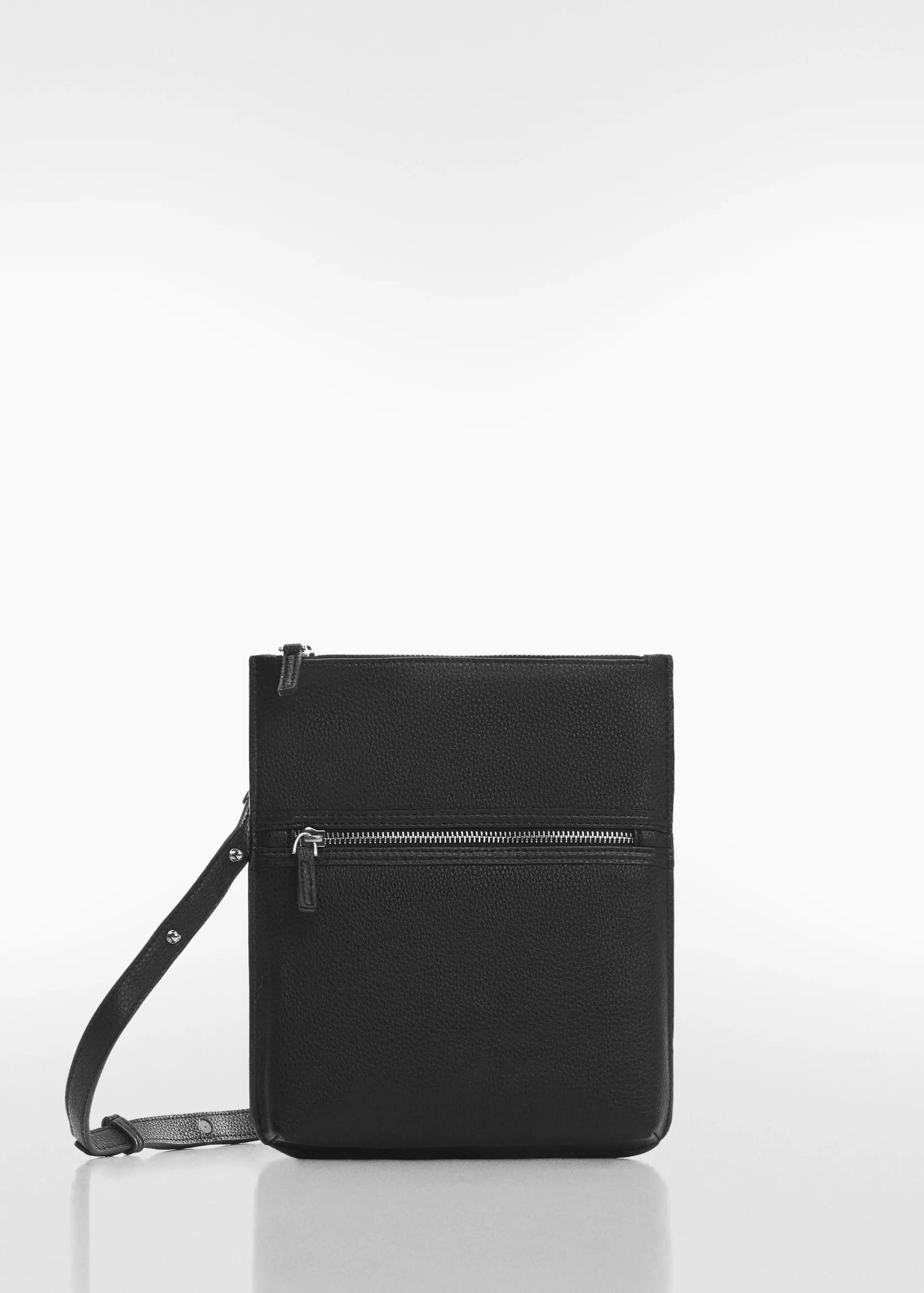 Bolso bandolera cremalleras efecto piel