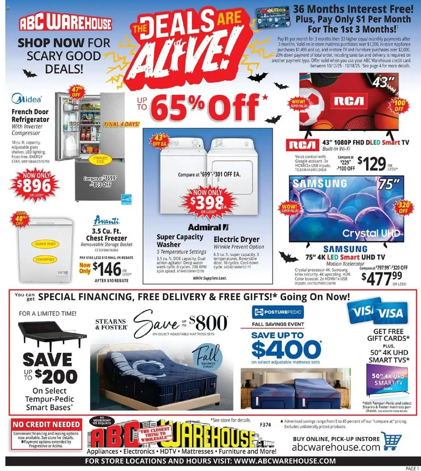 Weekly ad ABC Warehouse weekly ad from October 12 to October 18 2025 - Page 1