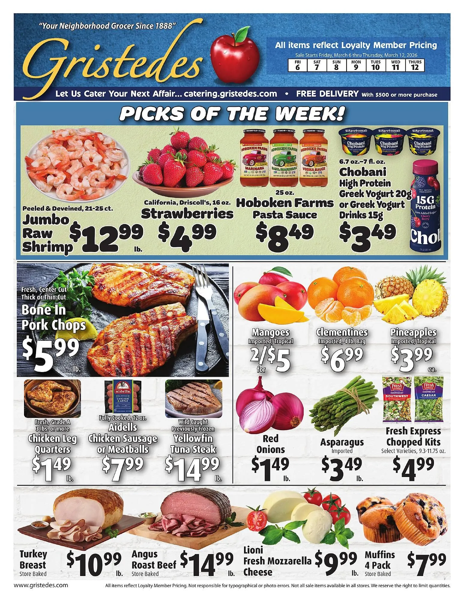 Weekly ad Gristedes circular from March 6 to March 12 2026 - Page 1