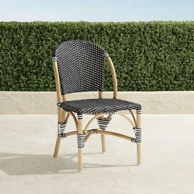 French Café Rattan Side Chairs, Set of Two