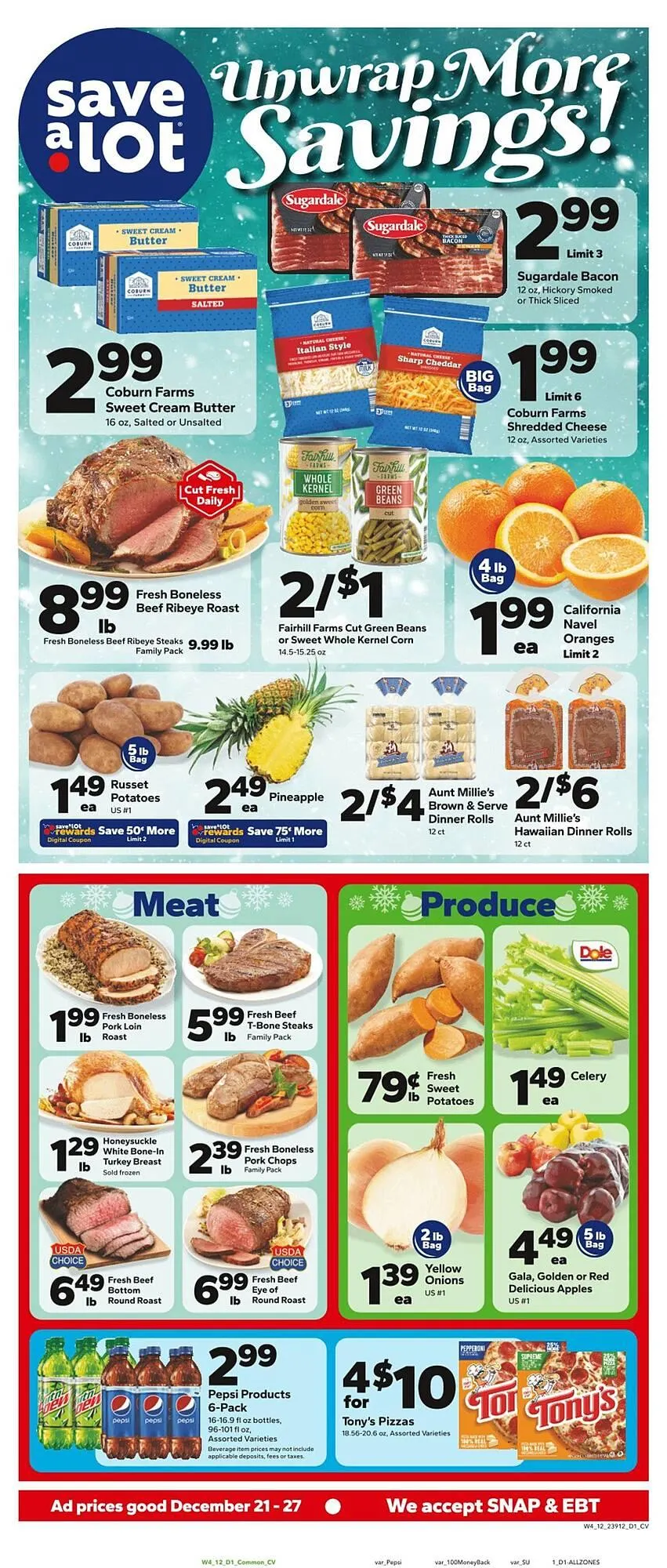 Weekly ad Save a Lot weekly ad from December 21 to December 27 2025 - Page 1