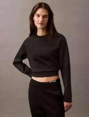 Spacer Cropped Crewneck Sweatshirt