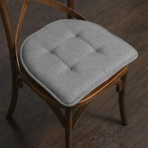 U-Shaped Memory Foam Chair Pad Pairs (Assorted Colors) - 16"x17"