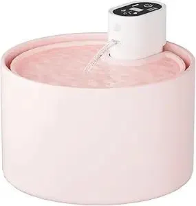 Ceramic Cat Water Fountain,Cat Water Fountain Cordless Automatic with Ultra-Quiet Pump and 4 Filter for Cats, Dogs, Multiple Pets