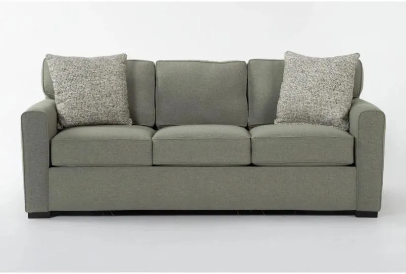 Cypress IV Foam 83" Green Performance Fabric Sofa