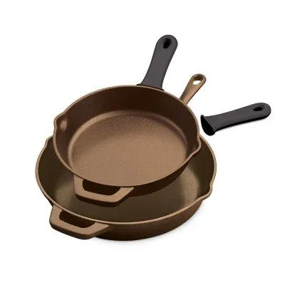 Tramontina 10" & 12" Pre-Seasoned Cast Iron Skillet Set