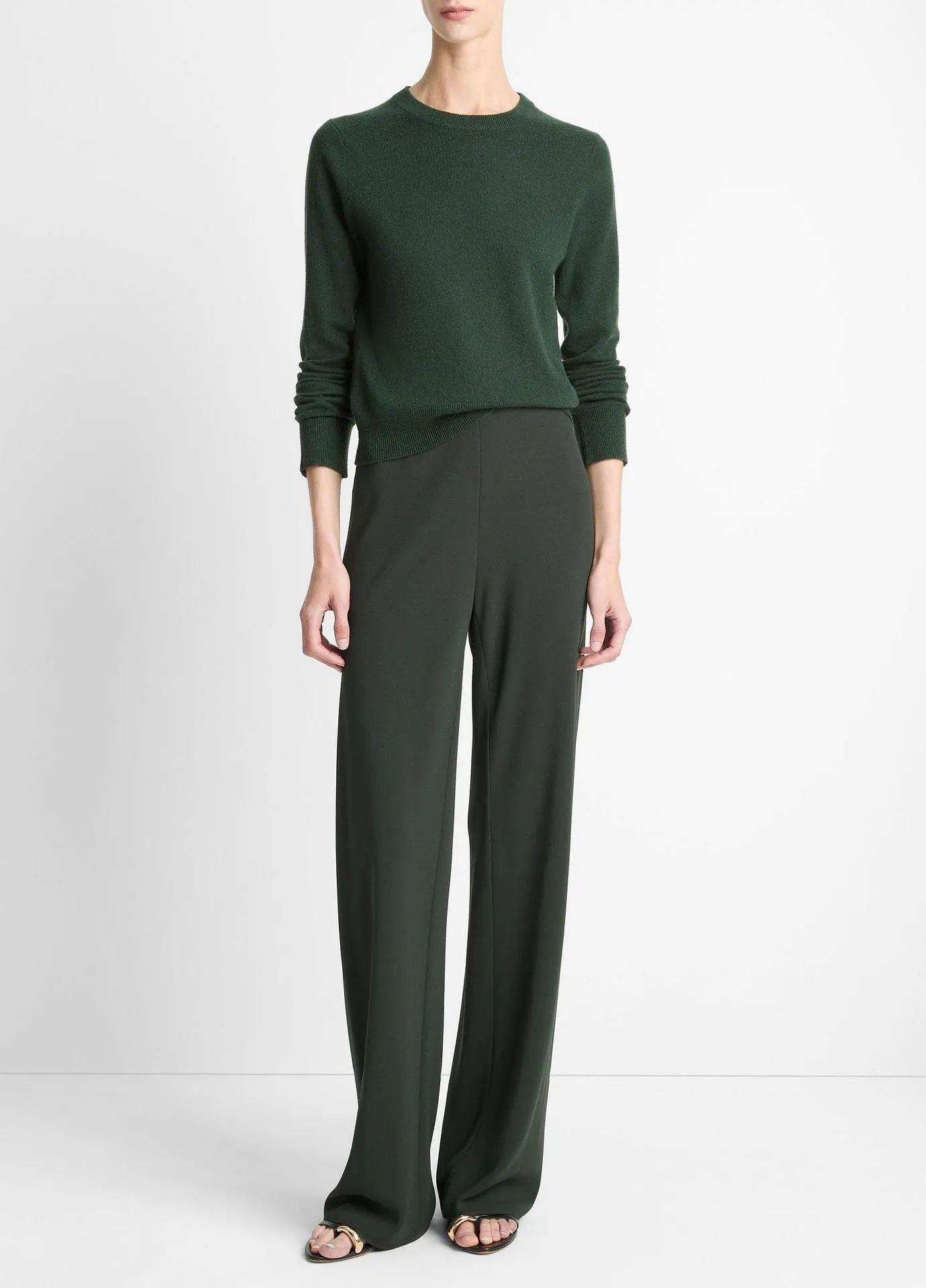 High-Waist Crepe Bias Pant