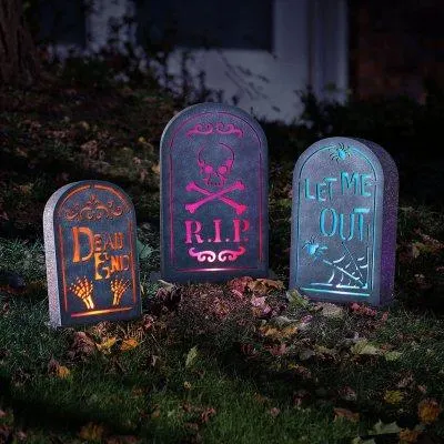 Member's Mark Pre-Lit Tombstones, Set of 3