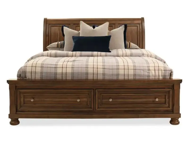 Flynnter Paneled Sleigh Storage California King Bed