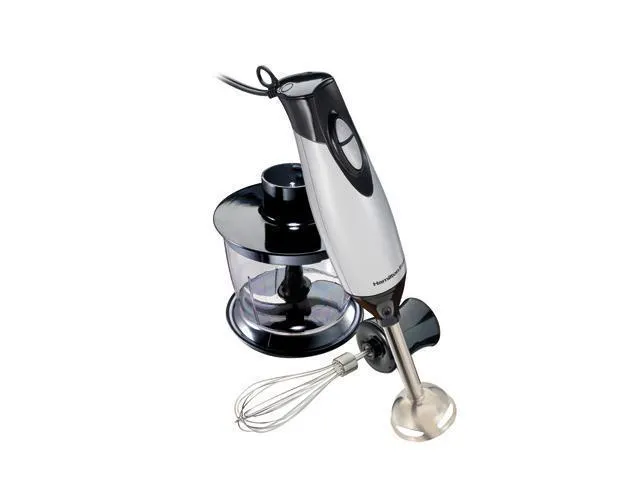Hamilton Beach 59765 Silver 2 Speed Hand Blender with whisk and chopping bowl 2 speeds