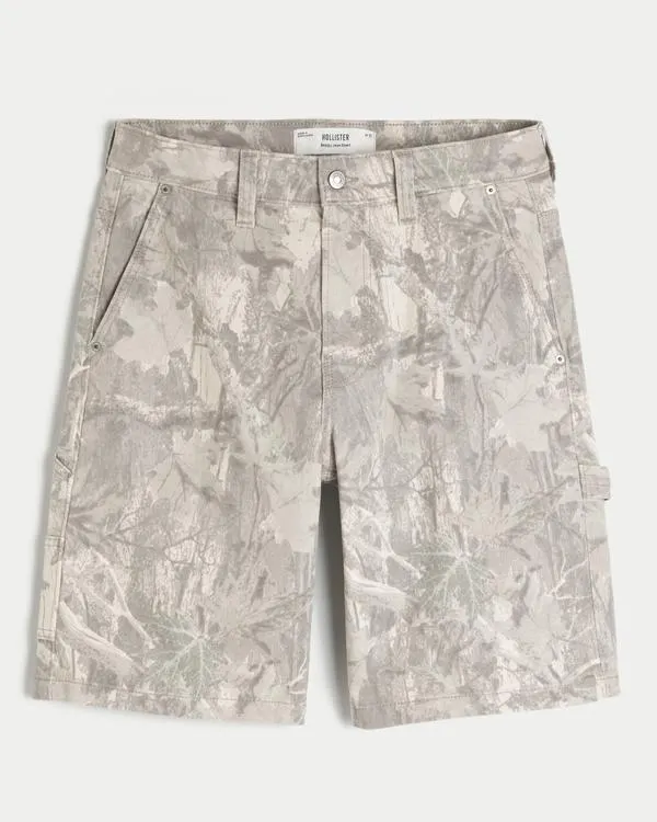 Camo Baggy Denim Shorts