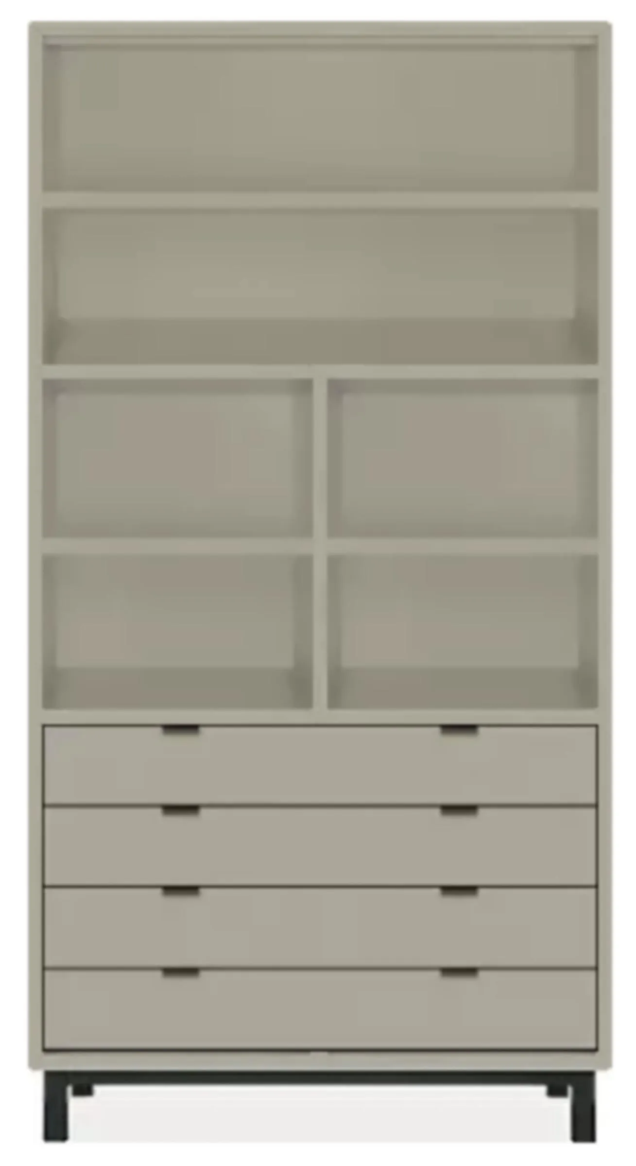 Copenhagen 39w 20d 75h Cabinet in Taupe with Natural Steel