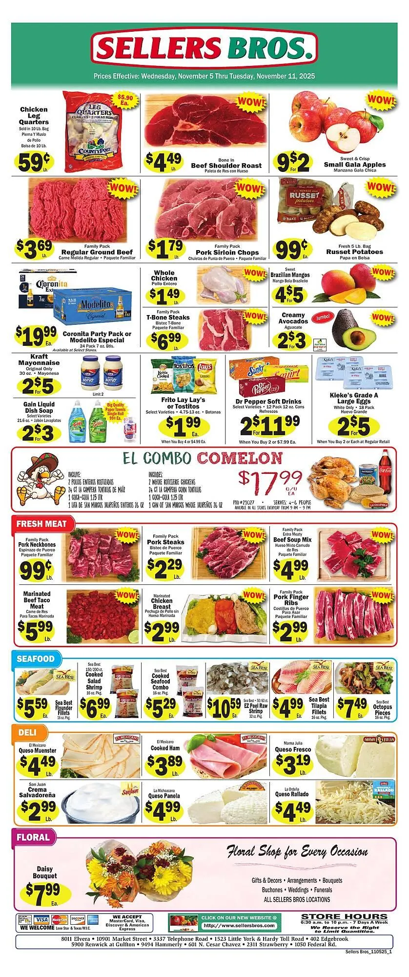 Weekly ad Sellers Bros weekly ad from November 5 to November 11 2025 - Page 1