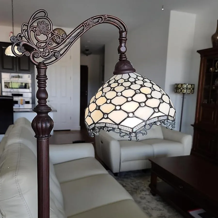 Amora Lighting 61.5-in Multi Arc Floor Lamp with Glass Shade
