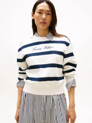 Embroidered Logo Pique Sweatshirt