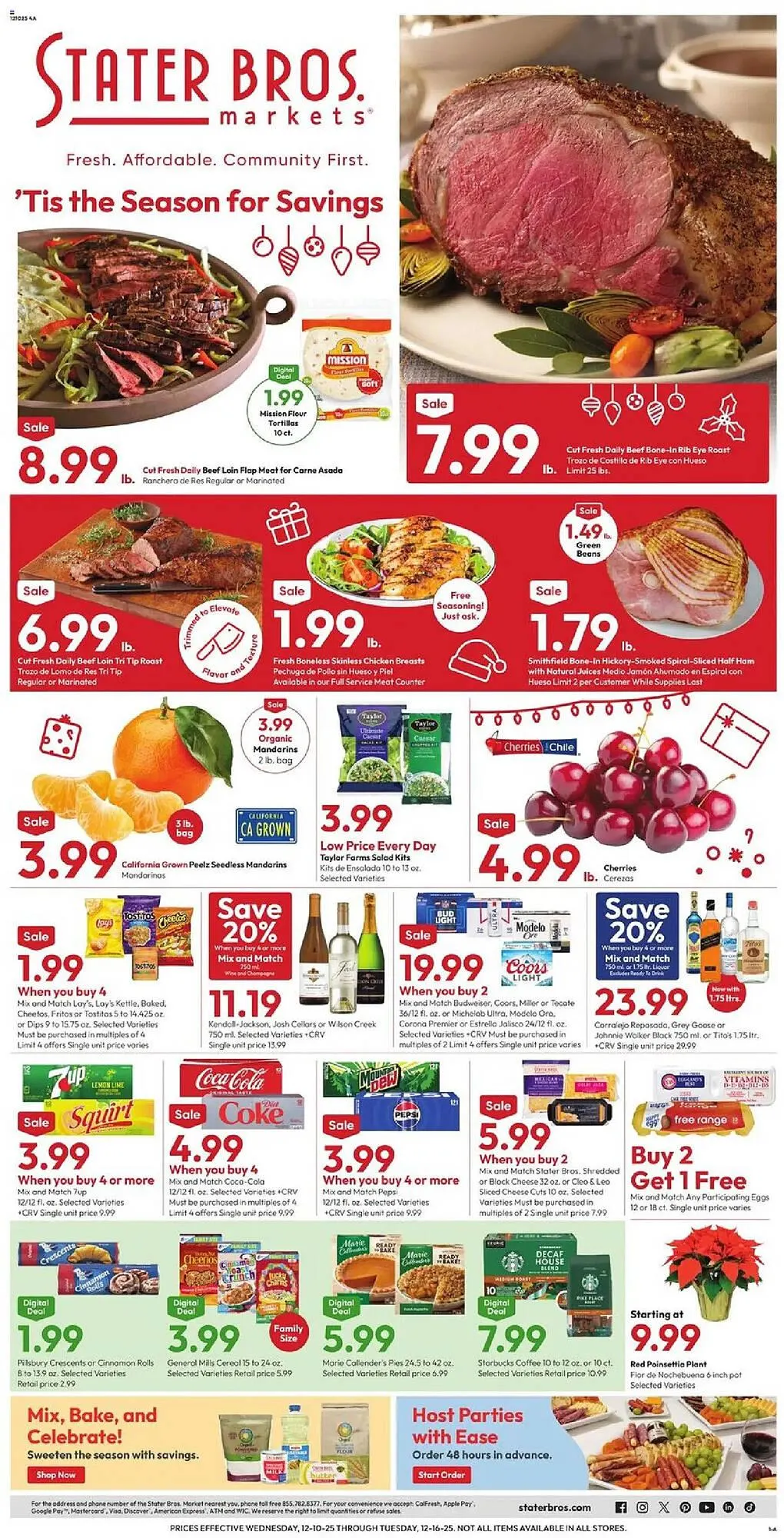 Weekly ad Stater Bros weekly ad from December 10 to December 16 2025 - Page 1