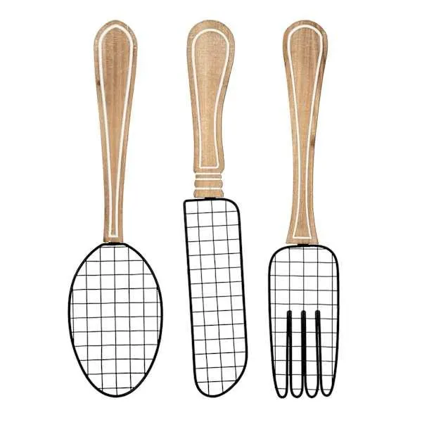 3-Piece Utensils Wall Art, 5x20