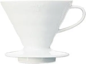Hario V60 Ceramic Coffee Dripper, Size 02, White