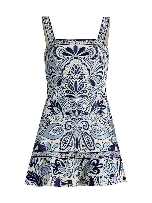 Kaidra Embroidered Cotton Minidress