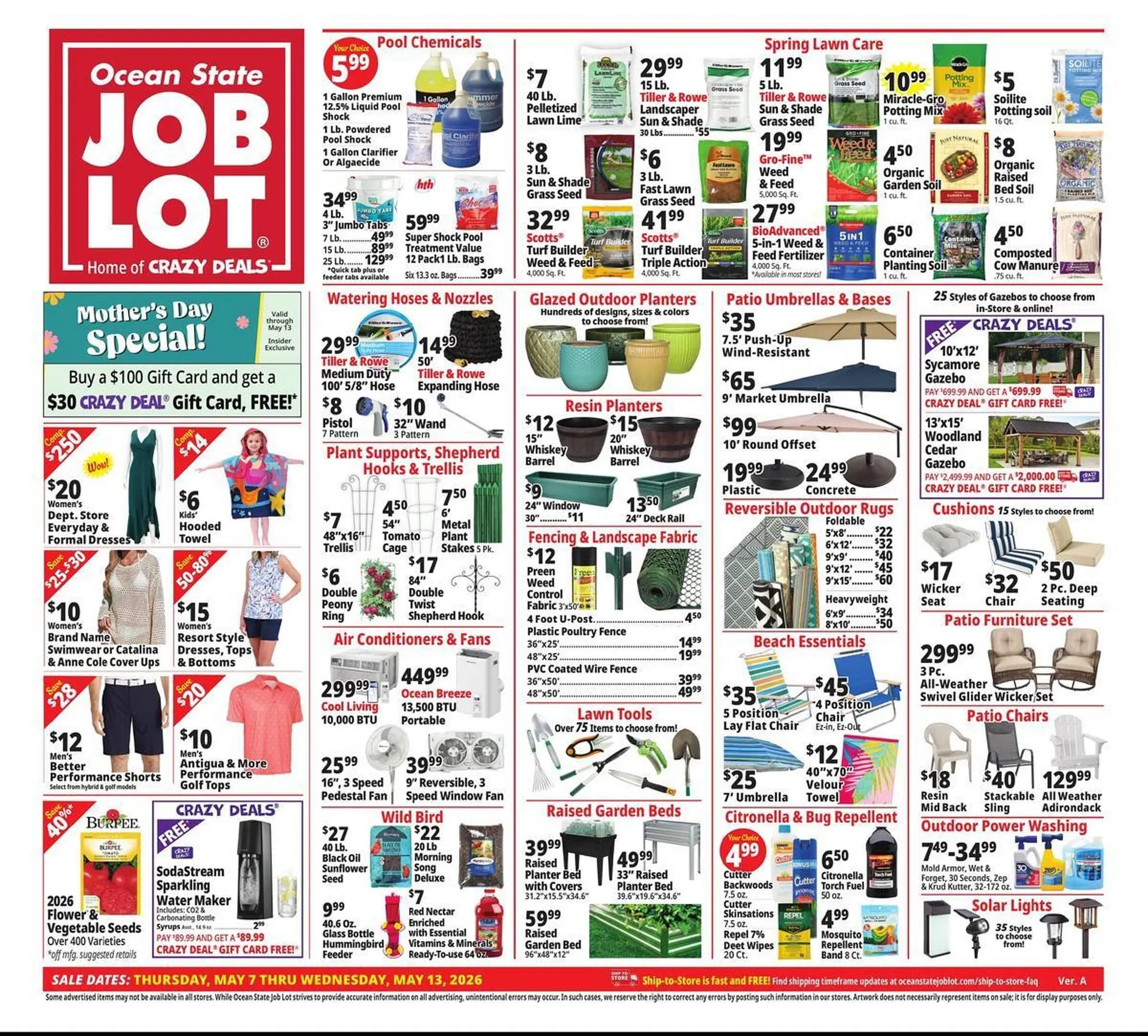 Weekly ad Ocean State Job Lot flyer from May 7 to May 13 2026 - Page 1
